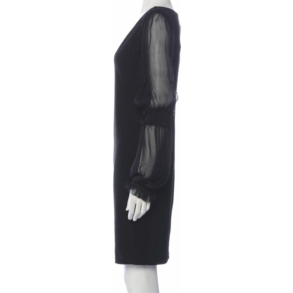 Roberto Cavalli Black V-Neck Shift Mini Dress - Picture 4 of 10